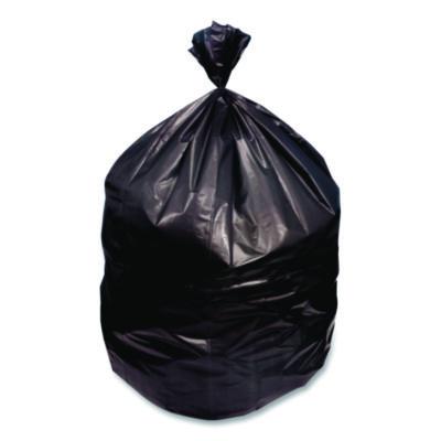 Heritage High-Density Waste Can Liners, 33 gal, 16 mic, 33 x 40, Black, Roll, 250/Carton HDPE Waste Can Liners - Office Ready