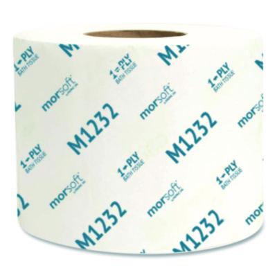 Morcon Tissue Morsoft® Controlled Bath Tissue, Septic Safe, 1-Ply, White, 1,200 Sheets/Roll, 48 Rolls/Carton Regular Roll Bath Tissues - Office Ready
