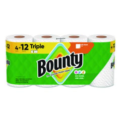 Bounty® Kitchen Roll Paper Towels, 2-Ply, White, 10.5 x 11, 75 Sheets/Roll, 4 Triple Rolls/Pack, 6 Packs/Carton