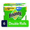 Bounty® Select-a-Size Kitchen Roll Paper Towels, 2-Ply, 6 x 11, White, 82 Sheets/Double Roll, 6 Rolls/Carton Perforated Paper Towel Rolls - Office Ready