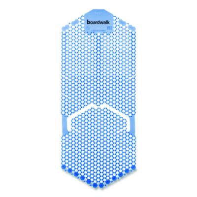 Boardwalk® Vertical Urinal Screen, Cotton Blossom Scent, Blue, 5.22 oz, 6/Carton Urinal Screens/Blocks - Office Ready