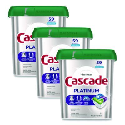 Cascade® ActionPacs®, Fresh Scent, 31.8 oz, 59 Pacs/Tub, 3 Tubs/Carton Automatic Dishwasher Detergents - Office Ready