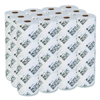 Georgia Pacific® Professional Pacific Blue Basic™ High-Capacity Bathroom Tissue, Septic Safe, 1-Ply, White, 1,500/Roll, 48/Carton Double/Big Roll Bath Tissues - Office Ready