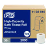 Tork® Advanced High Capacity Bath Tissue, Septic Safe, 1-Ply, White, 2,000 Sheets, 36 Rolls/Carton High Capacity Roll Bath Tissues - Office Ready