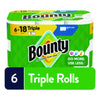 Bounty® Select-a-Size Kitchen Roll Paper Towels, 2-Ply, 5.9 x 11, White, 123 Sheets/Triple Roll, 6 Rolls/Carton Perforated Paper Towel Rolls - Office Ready