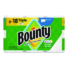 Bounty® Select-a-Size Kitchen Roll Paper Towels, 2-Ply, 5.9 x 11, White, 123 Sheets/Triple Roll, 6 Rolls/Carton