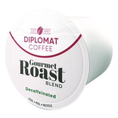 Diplomat Coffee Gourmet Decaffeinated DC-Cup, 10 g, 48/Carton Decaffeinated Coffee K-Cups - Office Ready