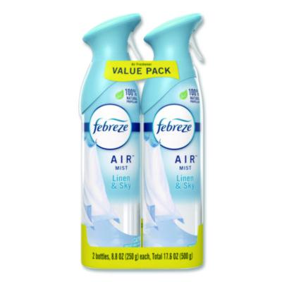 Febreze® AIR™, Linen and Sky, 8.8 oz Aerosol Spray, 2/Pack Aerosol Spray Air Freshener/Odor Eliminators - Office Ready