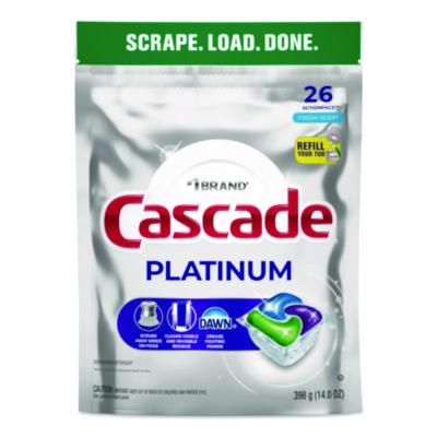 Cascade® ActionPacs®, Fresh Scent 14 oz Pack, 4 Packs/Carton Automatic Dishwasher Detergents - Office Ready