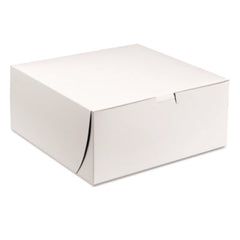SCT® White One-Piece Non-Window Bakery Boxes, 9 x 9 x 4, White, Paper, 200/Carton