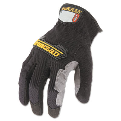 Ironclad Workforce™ Gloves, Medium, Gray/Black, Pair Work Gloves, Leather/Fabric - Office Ready