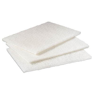Scotch-Brite™ PROFESSIONAL Light-Duty Cleansing Pad 98, 6 x 9, White, 20/Pack, 3 Packs/Carton Scrub/Strip Floor Pads - Office Ready