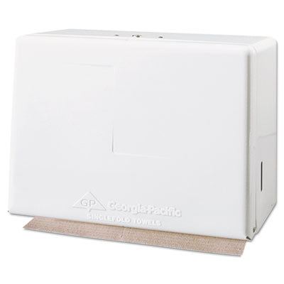 Georgia Pacific® Professional Space Saver Singlefold Paper Towel Dispenser, Steel, 11.63 x 6.63 x 8.13, White Singlefold Towel Dispensers - Office Ready