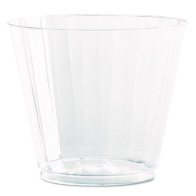 WNA Classic Crystal™ Fluted Tumblers, 9 oz, Clear, Fluted, Squat, 20/Pack, 12 Packs/Carton Cold Drink Cups - Office Ready