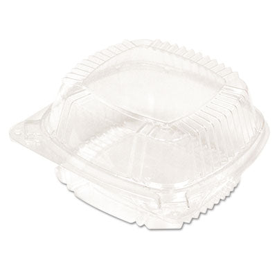 Pactiv Evergreen SmartLock® PET Hinged Lid Bakery Container, Hoagie Container, 11 oz, 5.25 x 5.25 x 2.5, Clear, Plastic, 375/Carton Takeout Food Containers - Office Ready