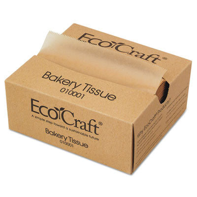Bagcraft EcoCraft Interfolded Dry Wax Bakery Tissue, 6 x 10.75, Natural, 1,000/Box, 10 Boxes/Carton Wax Paper - Office Ready