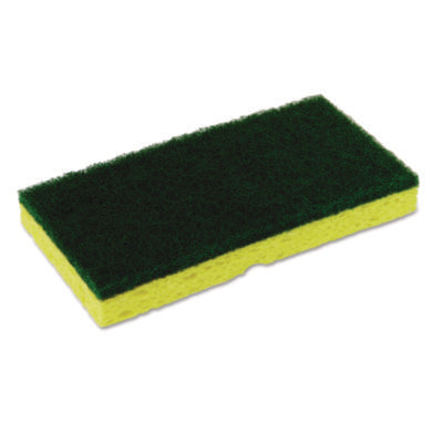 Continental® Scrubber Sponge, 3.13 x 6.25, 0.88 Thick, Yellow/Green, 5/Pack, 8 Packs/Carton Scrub Sponges - Office Ready