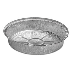 HFA® Round Aluminum Containers, 48 oz, 9" Diameter x 1.66" h, Silver, 500/Carton