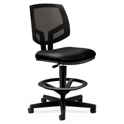 HON® Volt® Series Mesh Back Adjustable Leather Task Stool, Supports Up to 250 lb, 22.88