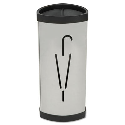 Alba™ Triangular Umbrella Stand, Steel, 10.25w x 10.25d x 23.67h, Silver/Black Cane & Umbrella Stands - Office Ready