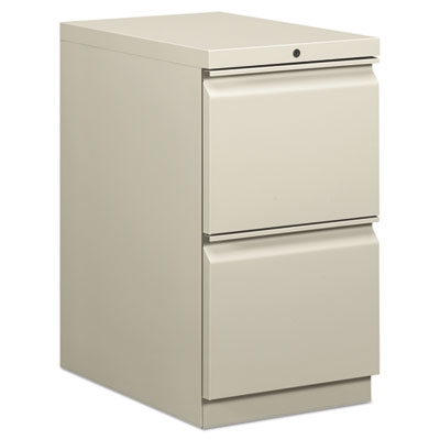 HON® Brigade® Mobile Pedestal, Left or Right, 2 Letter-Size File Drawers, Light Gray, 15