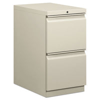 HON® Brigade® Mobile Pedestal, Left or Right, 2 Letter-Size File Drawers, Light Gray, 15