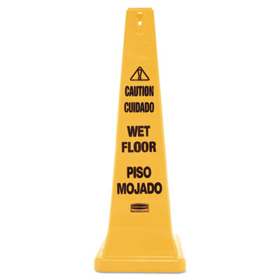 Rubbermaid® Commercial Multilingual Safety Cone, 12.25 x 12.25 x 36 Sign Cones - Office Ready