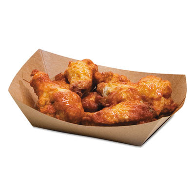 Bagcraft EcoCraft® Food Trays, 2 lb Capacity, 6.5 x 1.63 x 1.63, Natural, Paper, 1,000/Carton Food Trays - Office Ready