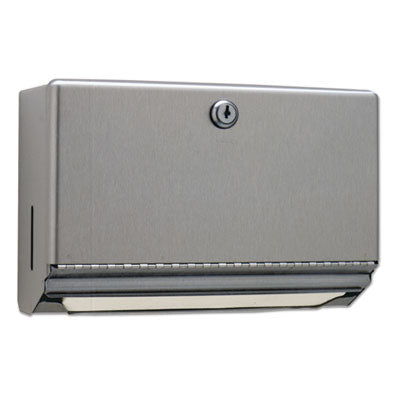 Bobrick ClassicSeries® Surface-Mounted Paper Towel Dispenser, 10.75 x 4 x 7.06, Stainless Steel Multifold Towel Dispensers - Office Ready