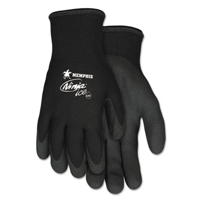 MCR™ Safety Ninja Ice Gloves, Black, X-Large Work Gloves, Coated - Office Ready