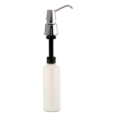 Bobrick Contura™ Lavatory-Mounted Soap Dispenser, 34 oz, 3.31 x 3.31 x 4.5, Stainless Steel Foam Soap Dispensers, Manual - Office Ready