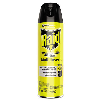 Raid® Multi Insect Killer, 15 oz Aerosol Spray Insect Killer Aerosol Sprays - Office Ready
