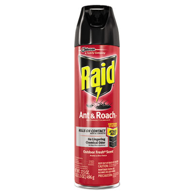 Raid® Ant & Roach Killer, 17.5 oz Aerosol Spray, Outdoor Fresh Insect Killer Aerosol Sprays - Office Ready