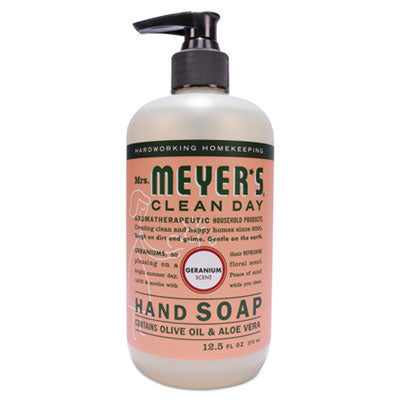 Mrs. Meyer's® Clean Day Liquid Hand Soap, Geranium Scent, 12.5 oz, 6/Carton Liquid Soap - Office Ready