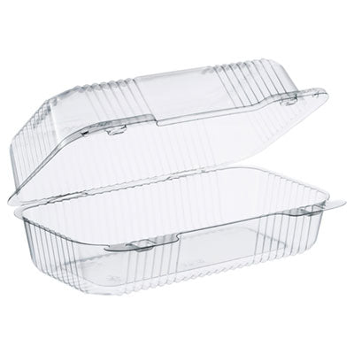 Dart® StayLock Clear Hinged Lid Containers, 5.4 x 9 x 3.5, Clear, Plastic, 250/Carton Takeout Food Containers - Office Ready