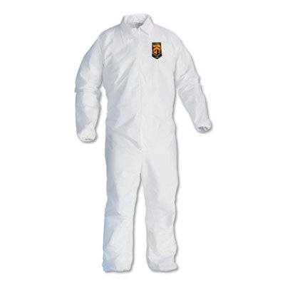 KleenGuard™ A40 Zipper Front Liquid and Particle Protection Coveralls, White, Large, 25/Carton Coveralls - Office Ready