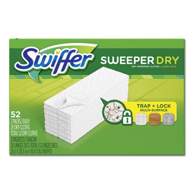 Swiffer® Dry Refill Cloths, White, 10.4