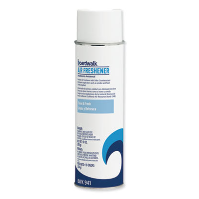 Boardwalk® Clean and Fresh Air Freshener, 10 oz Aerosol Spray, 12/Carton Aerosol Spray Air Freshener/Odor Eliminators - Office Ready