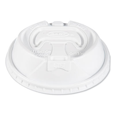 Dart® Optima Reclosable Lids for Hot Paper Cups, Fits 10 oz to 24 oz Hot Cups, Plastic, White, 1,000/Carton Hot Cup Lids - Office Ready