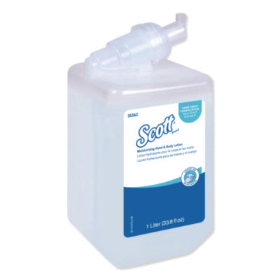 Scott® Moisturizing Hand and Body Lotion, 1 L Bottle. Fresh Scent Moisturizing Creams - Office Ready