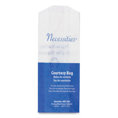 HOSPECO® Feminine Hygiene Convenience Disposal Bag, 3" x 1.5" x 7.75", White, 500/Carton
