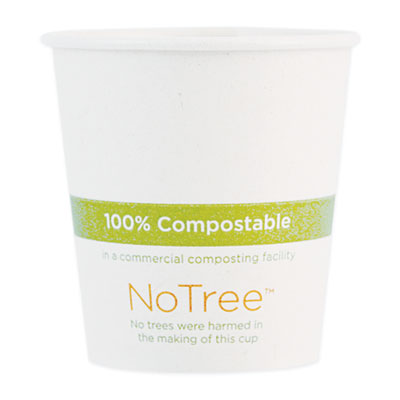 World Centric® NoTree Paper Hot Cups, 6 oz, Natural, 1,000/Carton Hot Drink Cups - Office Ready