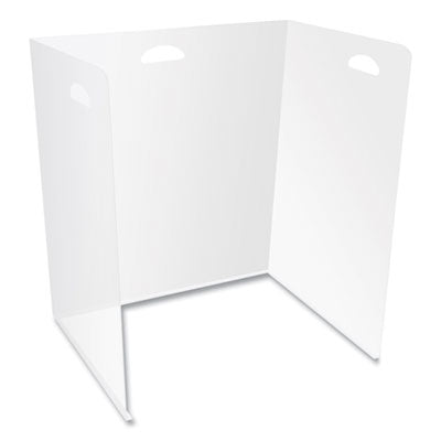 deflecto® Lightweight Desktop Barriers, 22 x 16 x 24, Polypropylene, Clear, 10/Carton Social Distancing Barriers - Office Ready