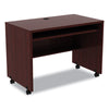 Alera® Alera® Valencia™ Series Mobile Workstation Desk, 41.38" x 23.63" x 30", Mahogany Portable Desks & Mobile Workstations - Office Ready