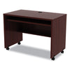 Alera® Alera® Valencia™ Series Mobile Workstation Desk, 41.38" x 23.63" x 30", Mahogany Portable Desks & Mobile Workstations - Office Ready