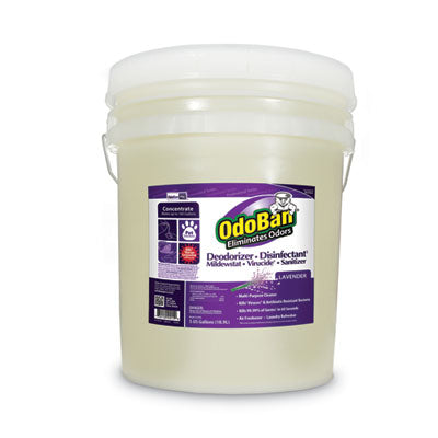 OdoBan® Concentrate Odor Eliminator and Disinfectant, Lavender Scent, 5 gal Pail Liquid Spray Air Fresheners/Odor Eliminators - Office Ready
