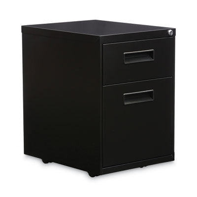 Alera® File Pedestal, Left or Right, 2-Drawers: Box/File, Legal/Letter, Black, 14.96
