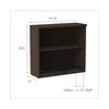 Alera® Alera® Valencia™ Series Bookcase, Two-Shelf, 31.75w x 14d x 29.5h, Espresso Standard Multi-Shelf Bookcases - Office Ready