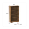 Alera® Alera® Valencia™ Series Bookcase, Four-Shelf, 31.75w x 14d x 54.88h, Modern Walnut Standard Multi-Shelf Bookcases - Office Ready