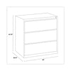 Alera® Lateral File, Three Legal/Letter/A4-Size File Drawers, 30" x 18.62" x 40.25", Black Lateral File Cabinets - Office Ready